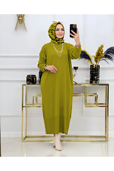 NİSUM MODA PİKE ÖRGÜLÜ TRİKO ELBİSE