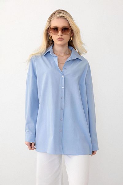Olcay Cămașă albastră de bază oversize