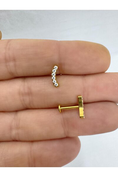 Arescollection 1 adet G23 TİTANİUM ( TİTANYUM) HELİX TRAGUS CONCH UYUMLU PİERCİNG