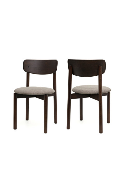 Tunçay Sandalye Keynote Ceviz Ahşap 2'li Demonte Yüksek Yoğunluklu Süngerli S...