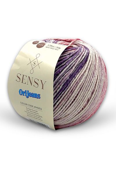 SENSY Premium Orijeans Marbled Amigurumi Yarn Punch (Punch) Baby Soft Cotton 50 Gr Knitting Yarn Purple Sunset