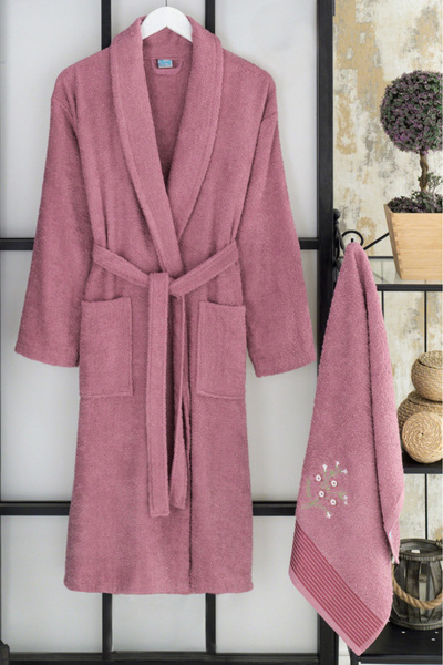 Eponj Home Bornoz - Nakışlı Havlu Seti Cora