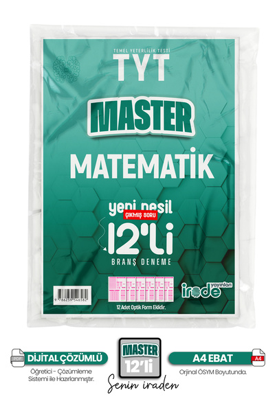 İrade Yayınları 2025 Yks Tyt Matematik 12li ÖSYM MASTER BRANŞ fasikül deneme ...