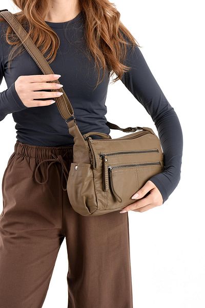 571 Collections Çanta Чанта за през рамо от изкуствена кожа, цвят норка (модел: 571-13-10M)