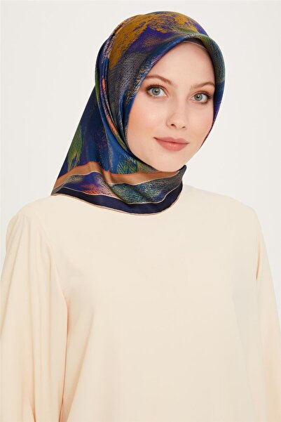 Armine Soyut Desenli Twill Saf İpek Eşarp 9240D 38