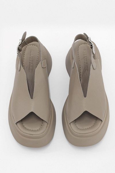 NILUFARR Genuine Leather Peamy Mink - Thick Sole Women's Sandals