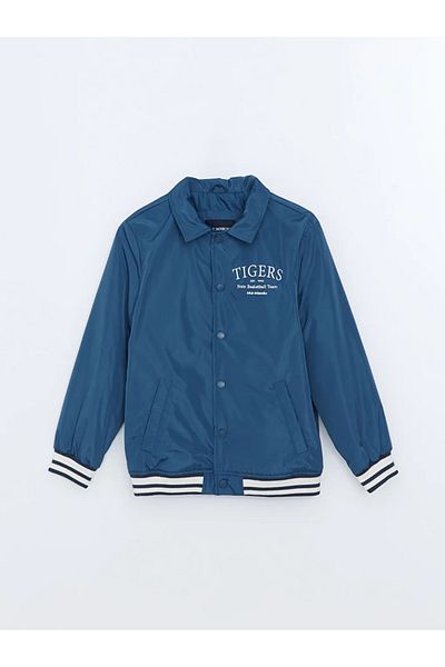 LC Waikiki LCW Kids Marineblauer Jungenmantel mit Hemdkragen