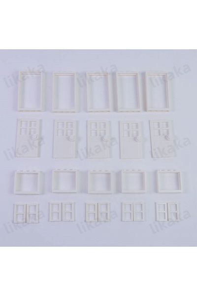Choice white parts MOC City Friends House Door Window Set Building Blocks Toys Compatible Classic Architect
