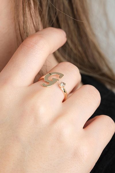 Jack Ferrero Gold Non-Darking Letter Ring
