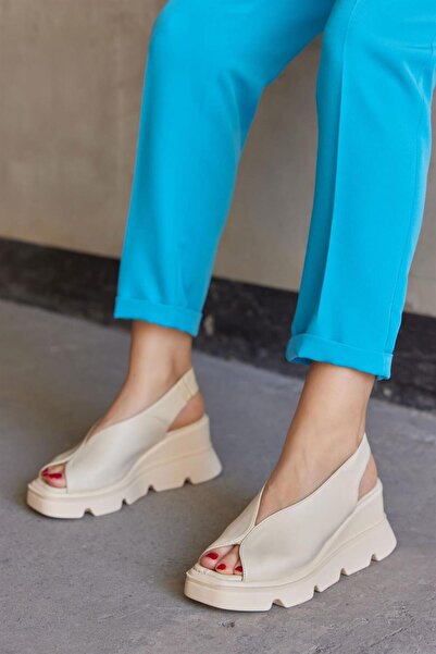 NILUFARR Noemi Skin Genuine Leather Thick Soled Sandals