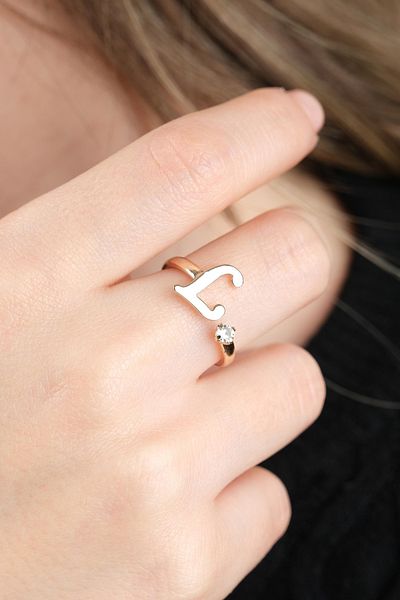 Jack Ferrero Gold Non-Darking Letter Ring