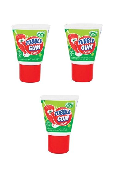 Unibon Lutti Tubble Gum Chery Tüp Sakız Kirazlı Sakız X3