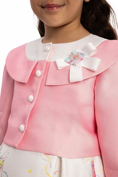 Pamina Girl's Dress Bolero and Bag 3-7 Years Pink