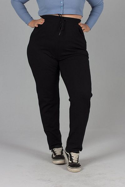Truva XXL Large Size Lycra Extra High Waist Combed Cotton Trousers