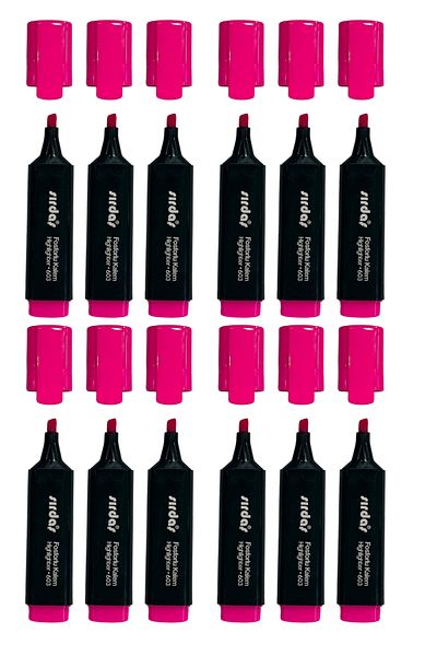 YŞK Sırdaş 603 Pink Highlighter 12 Pieces