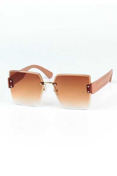 Di Caprio Women's Brown Uv400 Protection Rectangular Model Sunglasses
