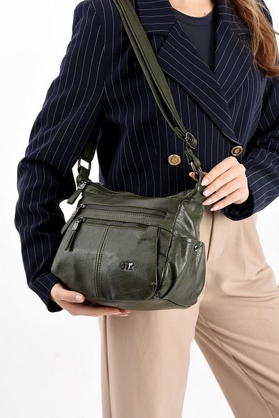 571 Collections Çanta Faux Leather Shoulder Bag Green (Model: 571-13-13H)