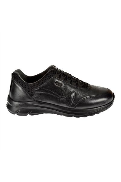 Forelli Pantofi For-nerton pentru bărbați, negri, confortabili, din piele naturală