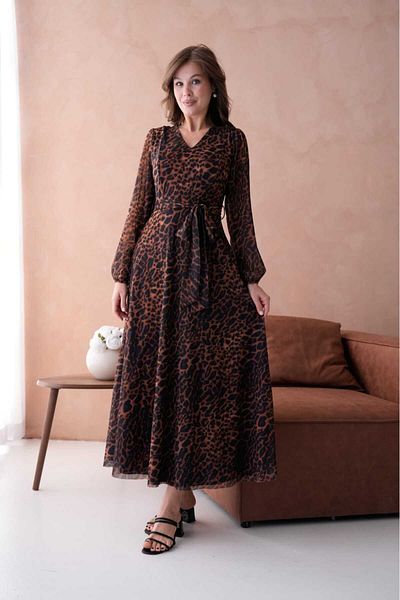 CİXAPLE Φόρεμα Maxi με στάμπα V-Neck