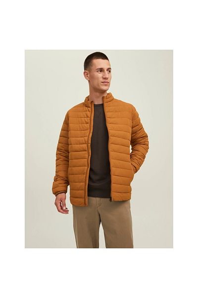 Jack & Jones Jack&Jones Рециклирана пухена яке с яка за мъже, кафяво