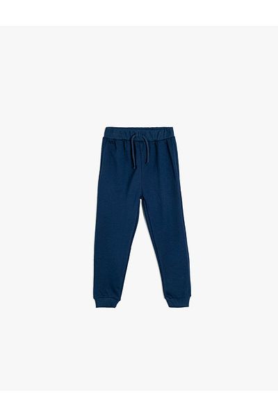 Koton Basic Jogger Sweatpants with Tie Waist Cotton Blend