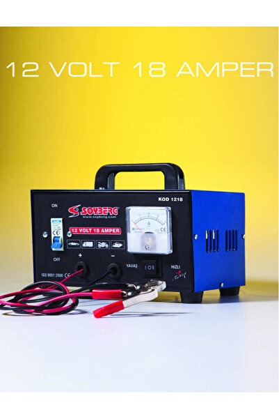 Soyberg S1218M 1 Akülük Manuel Akü Sarj Cihazı 12 V, 18 A