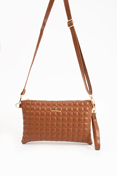 Sanmorris Women's Shoulder Bag and Hand Clutch Portfolio Brown