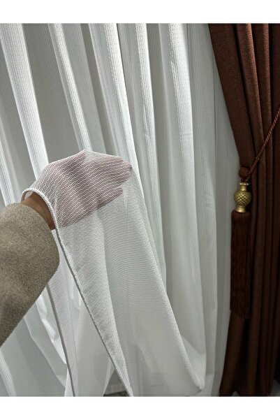 beatiful Tulle Curtain Straight Model No Wrinkles No Ironing 1/3 Firm Pleated Pipe Pleat New Season Heavy Weight