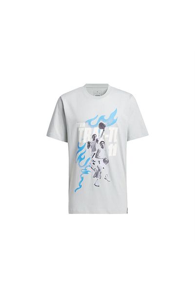 adidas Men's Gray Team Trae Tee T-shirt - IR5607