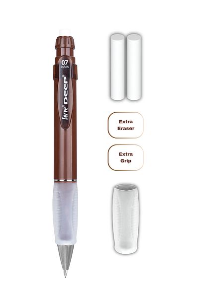 Serve Deep Versatil Pencil 07mm- Earth Tones - Set with Refills (Grip and Eraser)