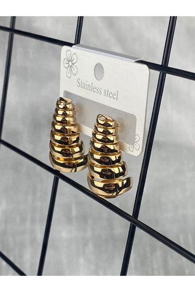 Brethils Cut Model Bottega Rose Earrings Tarnish Free Guaranteed Steel Shipped in Gift Box