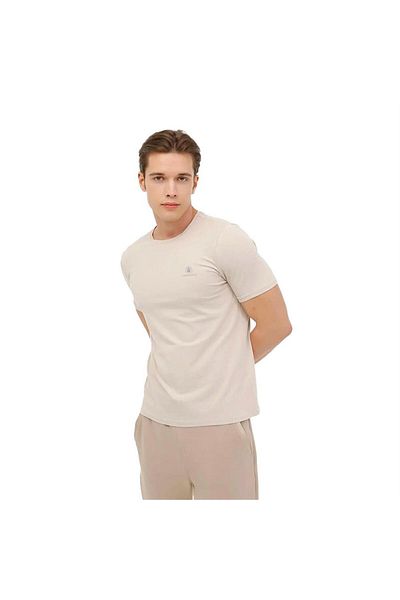 lumberjack Ανδρικό μπλουζάκι 4m,m-ct102 Bsc C Nk T-sh 4fx, Μπεζ 101497376