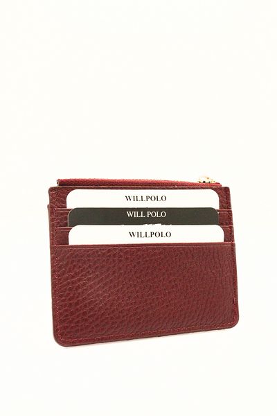 willpolo Genuine Leather Zippered Women's Card Holder and Wallet