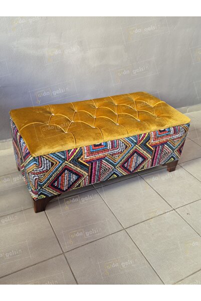 aldagelsin ALDASANDIKLIPUF  Modern Desen  Amartisörlü Kapitoneli Lüks Sandıkl...