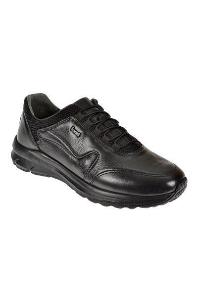 Forelli Pantofi For-nerton pentru bărbați, negri, confortabili, din piele naturală