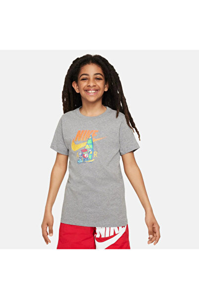 Nike Спортивний одяг Boxy 2 Дитячий сірий повсякденний спортивний футболка