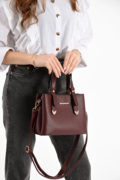 Sanmorris Women's Sn 1425 Shoulder Bag Hand and Shoulder Bag Casual Bordo