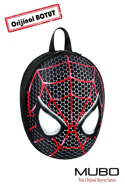 MUBO 3D Embossed Kindergarten Nursery and Daily Use Bag Spiderman Backpack 2-5 Years