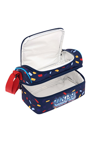 U.S. Polo Assn. Unisex Children's Nutrition and School Bag 24158 Rectangular Form with Dark Blue