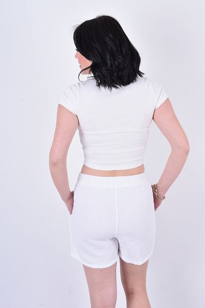 OTEXSA Women's Muslin Pocket Shorts 100% Cotton