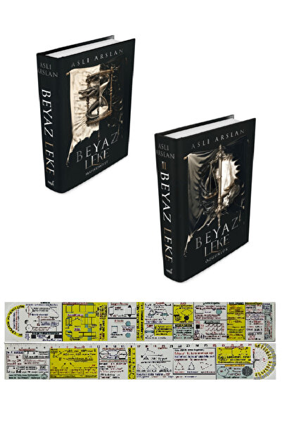 İndigo Kitap Beyaz Leke 2 Kitap Set Aslı Arslan (Ciltli) + Mat. Öğreten Cetvel