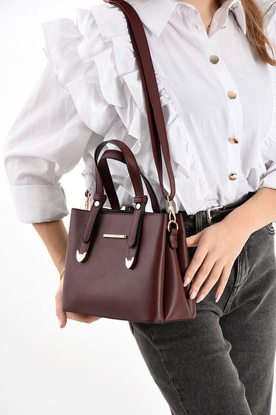 Sanmorris Women's Sn 1425 Shoulder Bag Hand and Shoulder Bag Casual Bordo