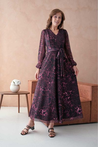 CİXAPLE Φόρεμα Maxi με στάμπα V-Neck
