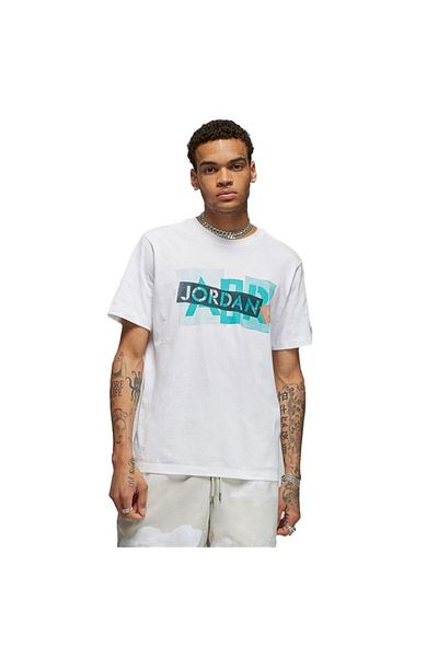 JORDAN Ανδρικό μπλουζάκι M Brand Gfx SS Crew 3 White - Dm1426-100