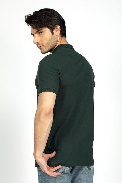 Lee Cooper Arch Men's 100% Cotton Polo Neck T-Shirt Emerald Green