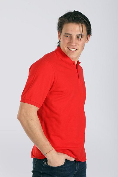 Lee Cooper Twins 1 Men's 100% Cotton Pique Polo Neck T-Shirt Red