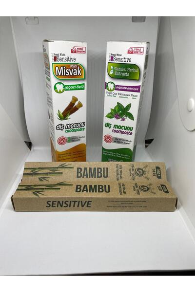 BYBKURUMSAL TvA DİŞ BAKIM SETİ MİSVAK ÖZLÜ ve YEŞİLÇAY, EKİNEZYA, NANE 2 ADET...