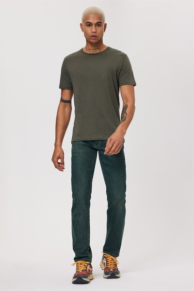 Lee Cooper تي شيرت رجالي من القطن بنسبة 100% من Gael ذو رقبة دائرية باللون ال...