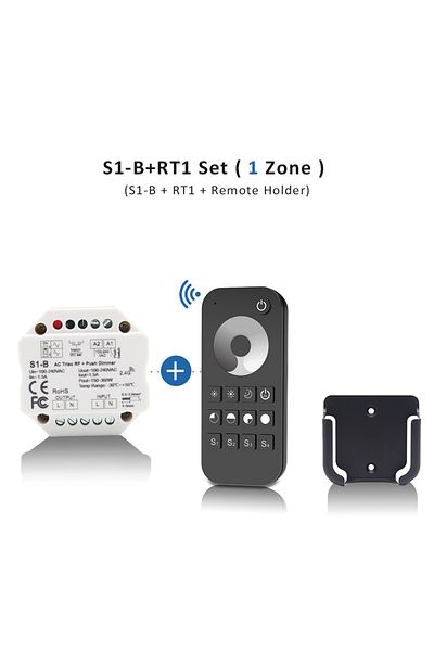 Choice S1-B and RT1 Set MJJC LED Dimmer 220V 110V 230V AC Triac Dimmer 2.4G Wireless RF Remote Control 220
