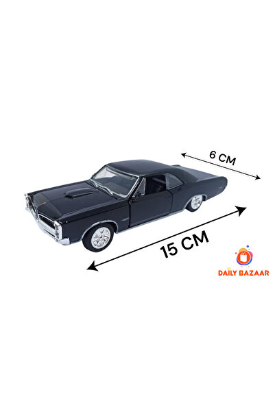 Daily Bazaar Diecast, Metal Oyuncak Klasik ARABA SİYAH Çek Bırak 15 Cm (Üç Ka...